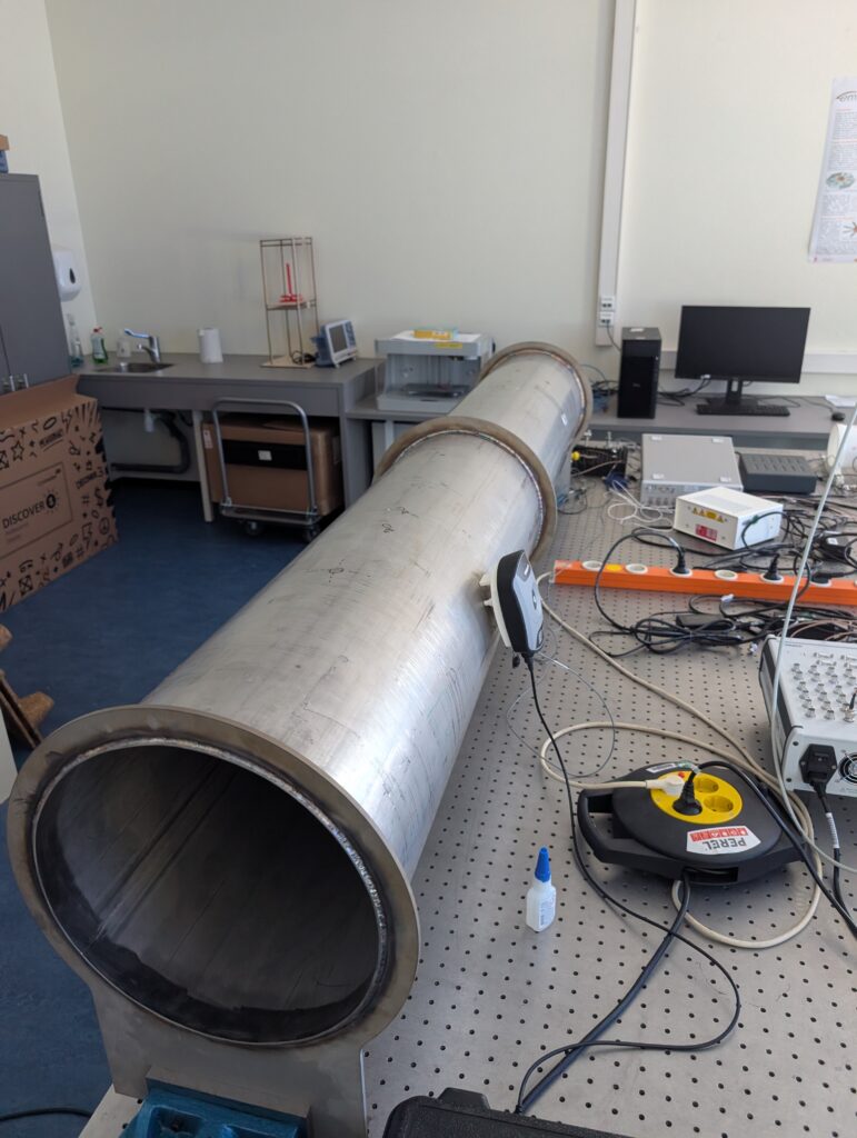 Testopstelling hyperloop in het Lab (RUG)